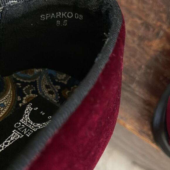 Men's Enzo Formal Tuxedo Velvet Slip On Smoking Loafer Size 8.5 - Picture 7 of 8